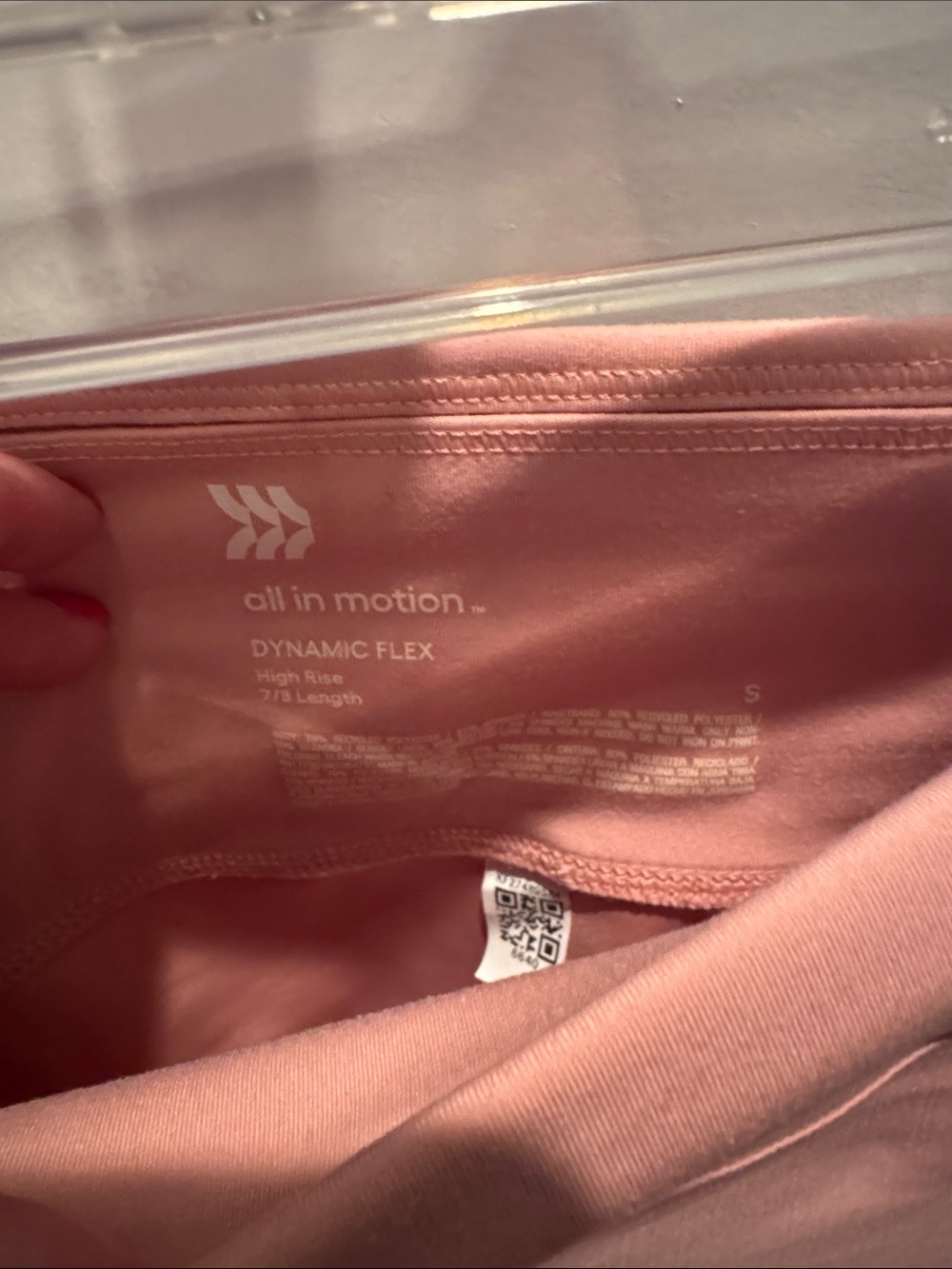 all in motion Dusty Pink High-Rise Leggings with Side Pockets 7/8 - Picture 2 of 3